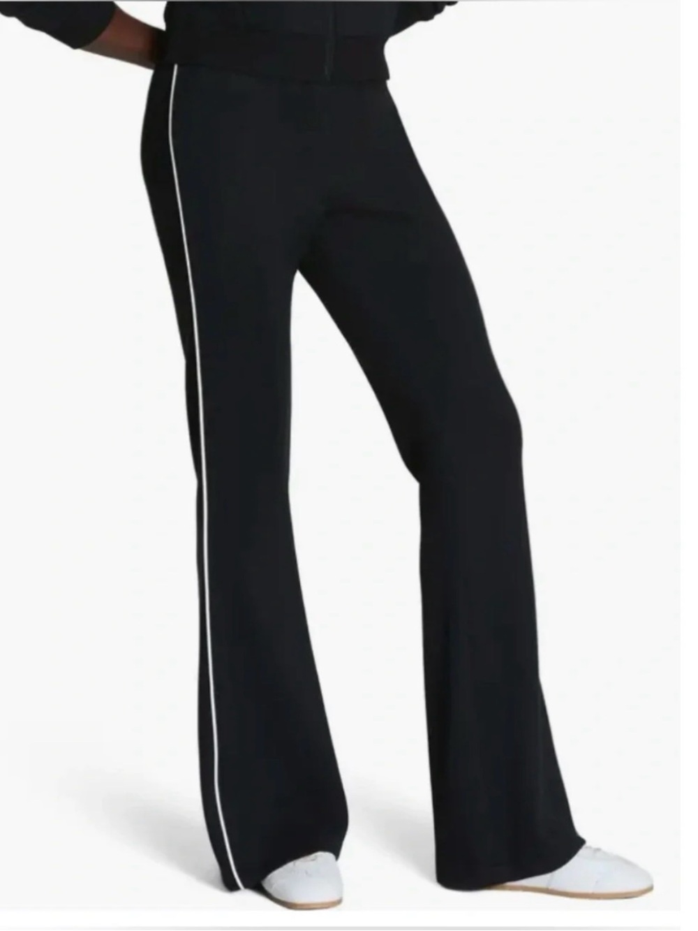 Spanx Pique Flare Leg Pants Black Sz XS